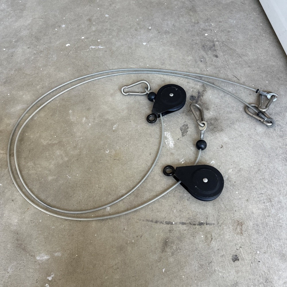 Bowflex 52" Cable with 4" Pulley Set Of 2. Clips Cables Gym Workout